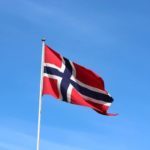 norwegian flag sky blue